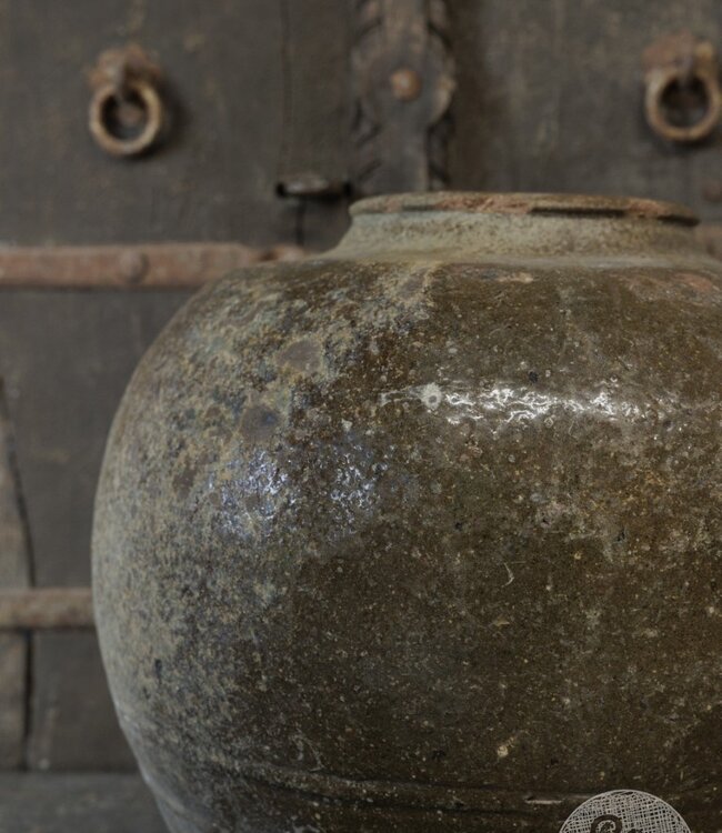 Be-Uniq Unieke Oude Zoutpot | China | Groen