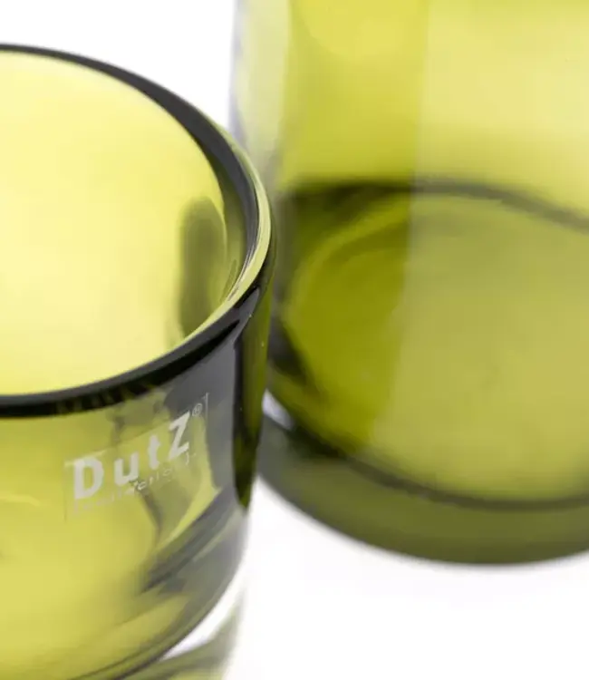 DutZ Kaarsenglas | Olijfgroen | 3 Maten
