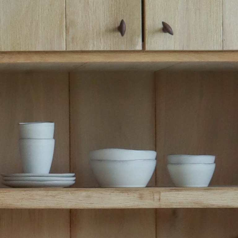 LEEFF Kom Luna S | Set Van 6 | Naturel | Keramiek | H5 x D10 cm