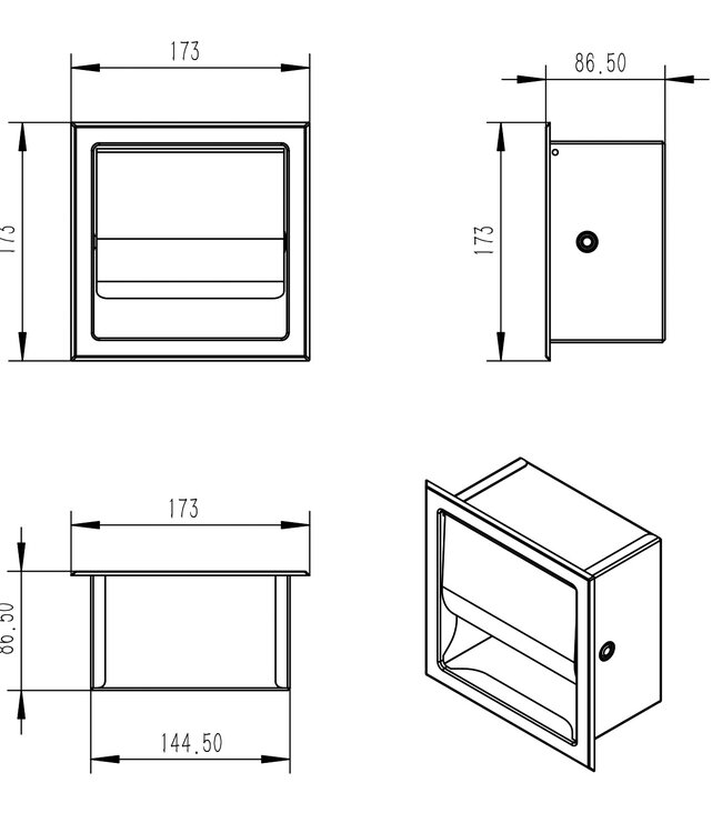 Wiesbaden Rocko Toiletrolhouder Met Klep | 6 Kleuren