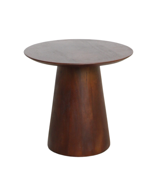 Raw Materials Amsterdam Bullnose Bijzettafel | Mangohout | Bruin | Ø 50 cm
