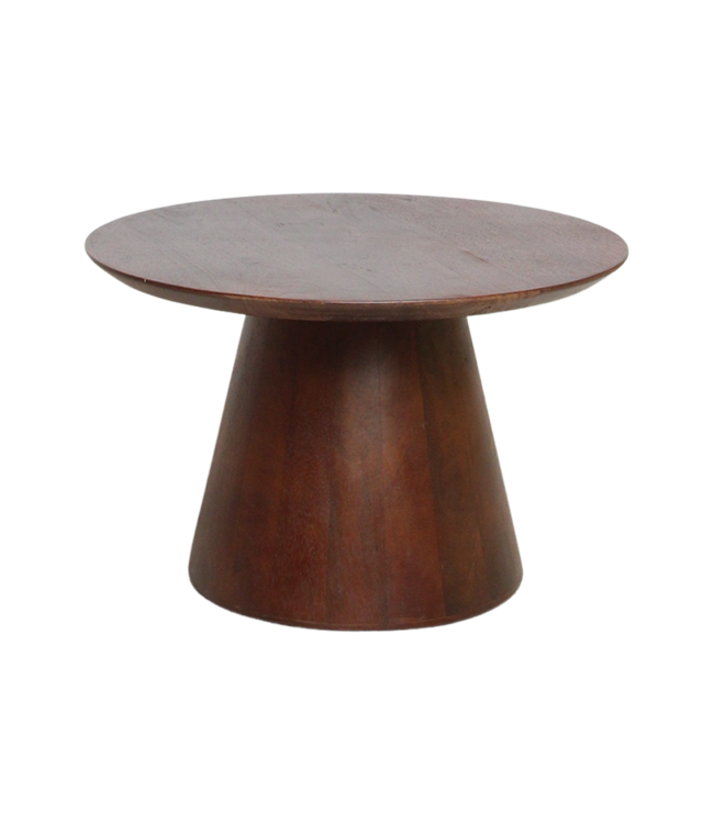 Raw Materials Amsterdam Bullnose Bijzettafel | Cone | Mangohout | H48 x D55 cm