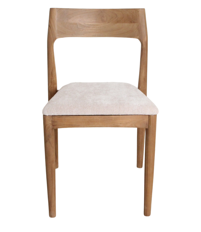 Raw Materials Amsterdam Eetkamerstoel Freya | Crème | Teakhout