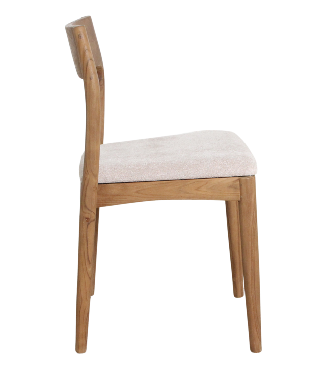 Raw Materials Amsterdam Eetkamerstoel Freya | Crème | Teakhout