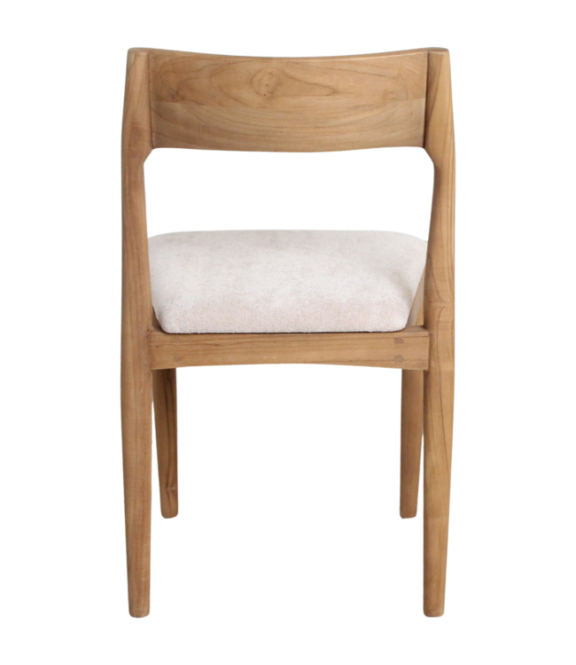 Raw Materials Amsterdam Eetkamerstoel Freya | Crème | Teakhout