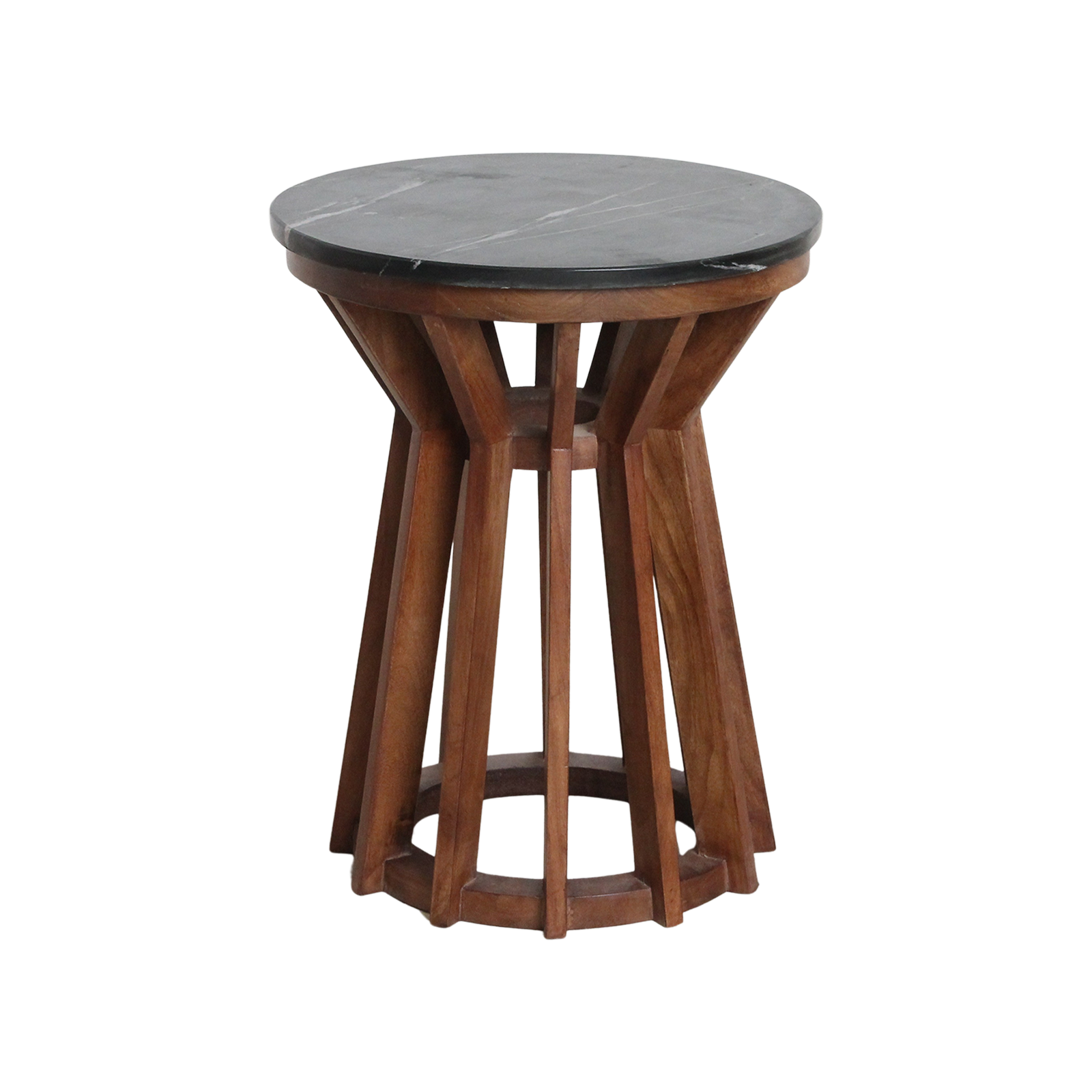 Raw Materials Amsterdam Bijzettafel | Sabah | Marmeren | Zwart | H50 x D40 cm
