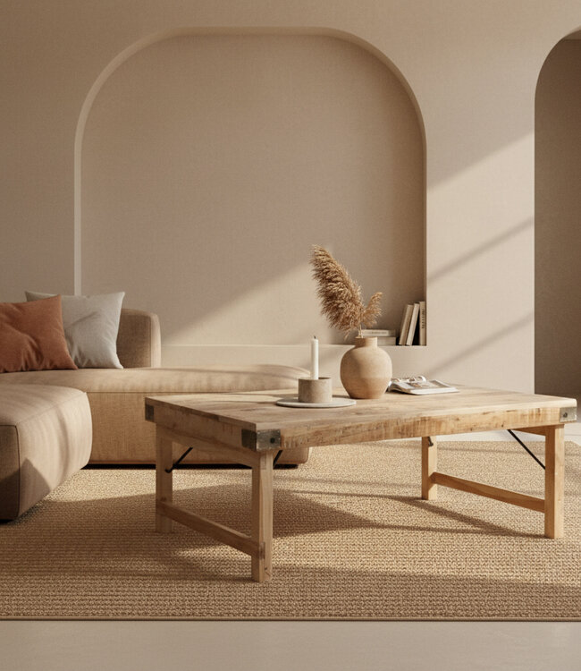 Raw Materials Amsterdam Salontafel | Inklapbaar | Limewash | L120 x B75 x H45 cm