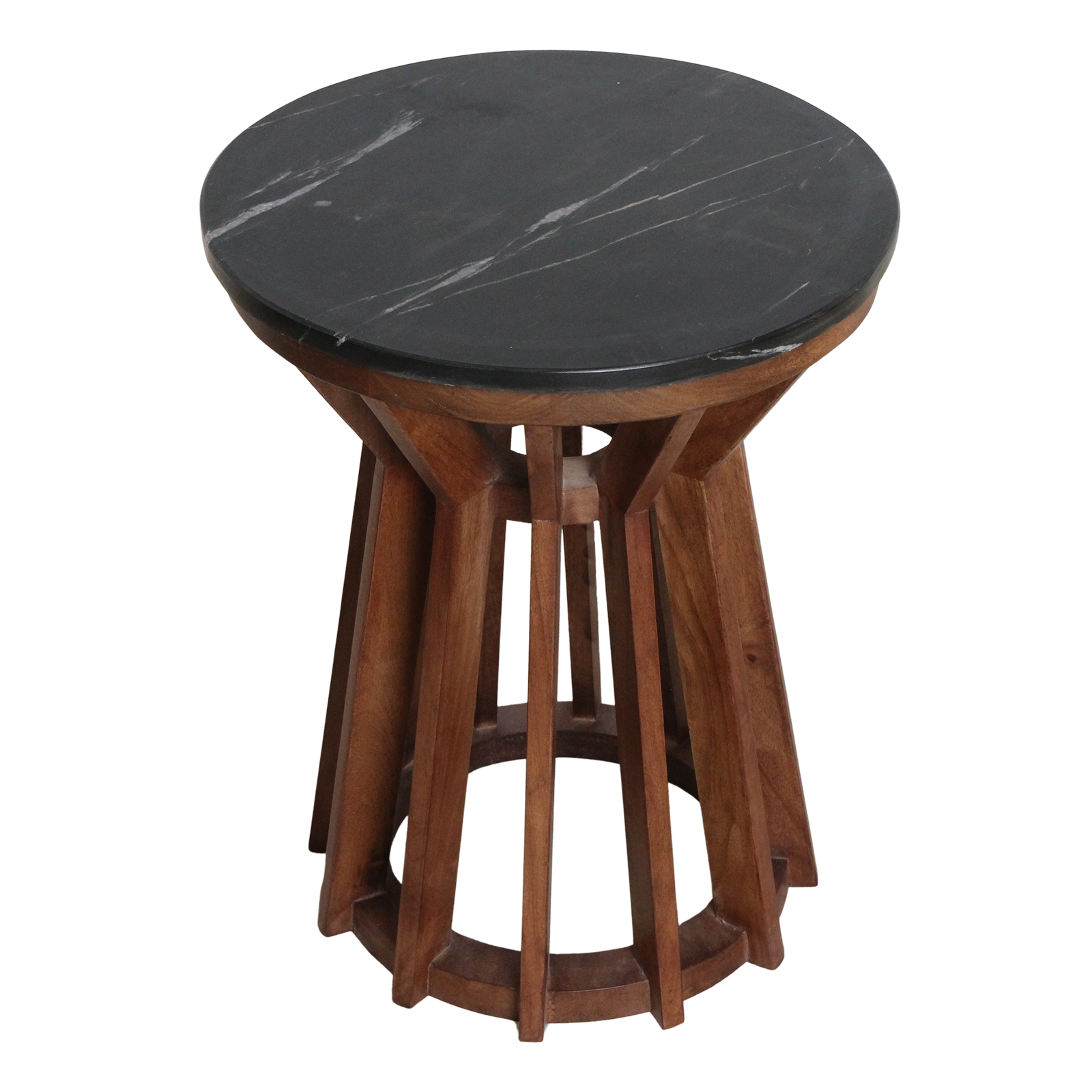 Raw Materials Amsterdam Bijzettafel | Sabah | Marmeren | Zwart | H50 x D40 cm
