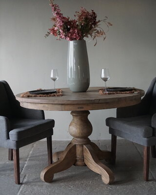 Rene Houtman Eetkamertafel | Rond | Bruin | H79 x D120 cm
