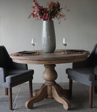 Rene Houtman Eetkamertafel | Rond | Bruin | H79 x D120 cm