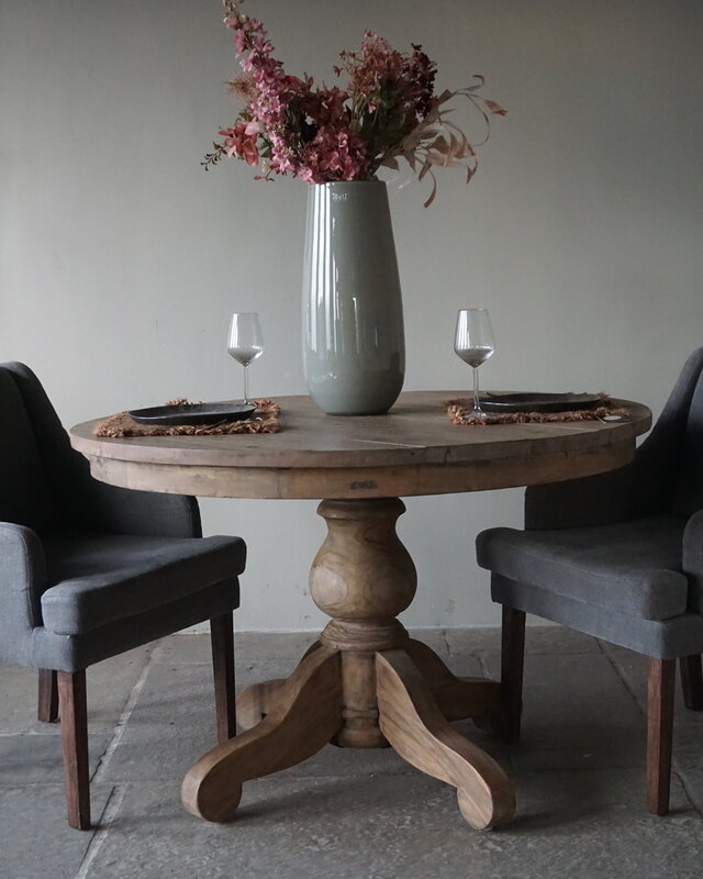 Rene Houtman Eetkamertafel | Rond | Bruin | H79 x D120 cm