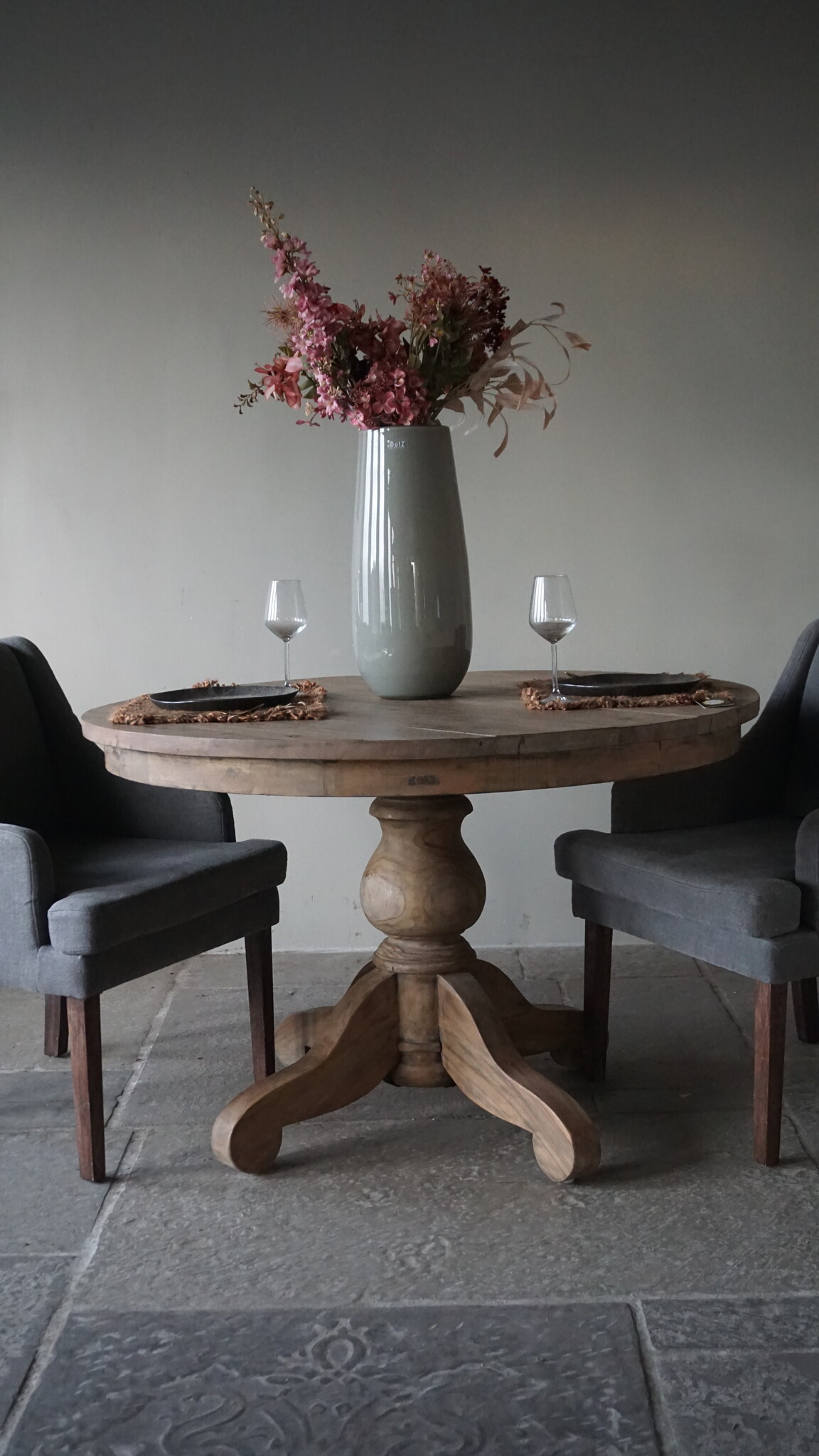 Rene Houtman Eetkamertafel | Rond | Bruin | H79 x D120 cm