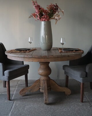 Rene Houtman Eetkamertafel | Rond | Bruin | H79 x D130 cm