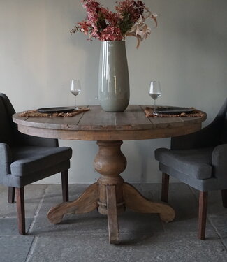 Rene Houtman Eetkamertafel | Rond | Bruin | H79 x D130 cm