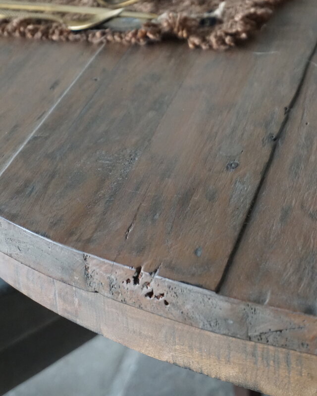 Rene Houtman Eetkamertafel | Rond | Bruin | H79 x D130 cm