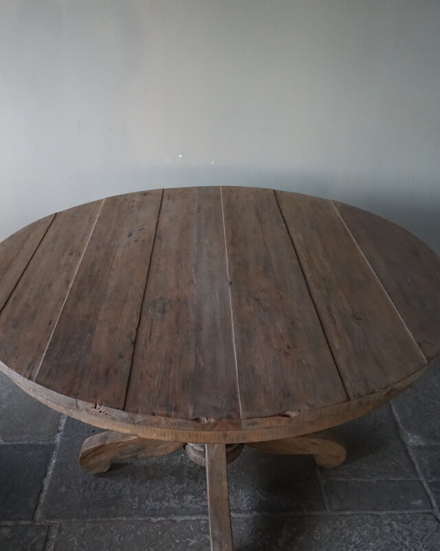 Rene Houtman Eetkamertafel | Rond | Bruin | H79 x D130 cm