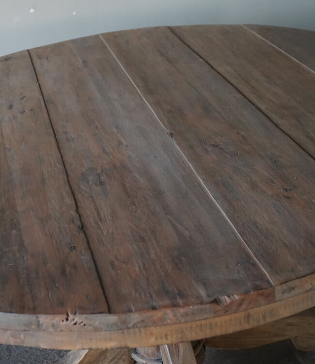 Rene Houtman Eetkamertafel | Rond | Bruin | H79 x D130 cm