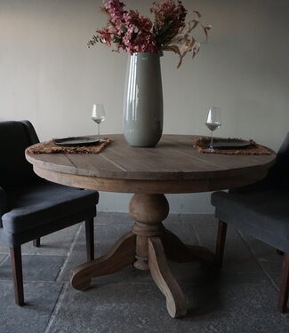 Rene Houtman Ronde Eetkamertafel | Bruin | H79 x D130 cm