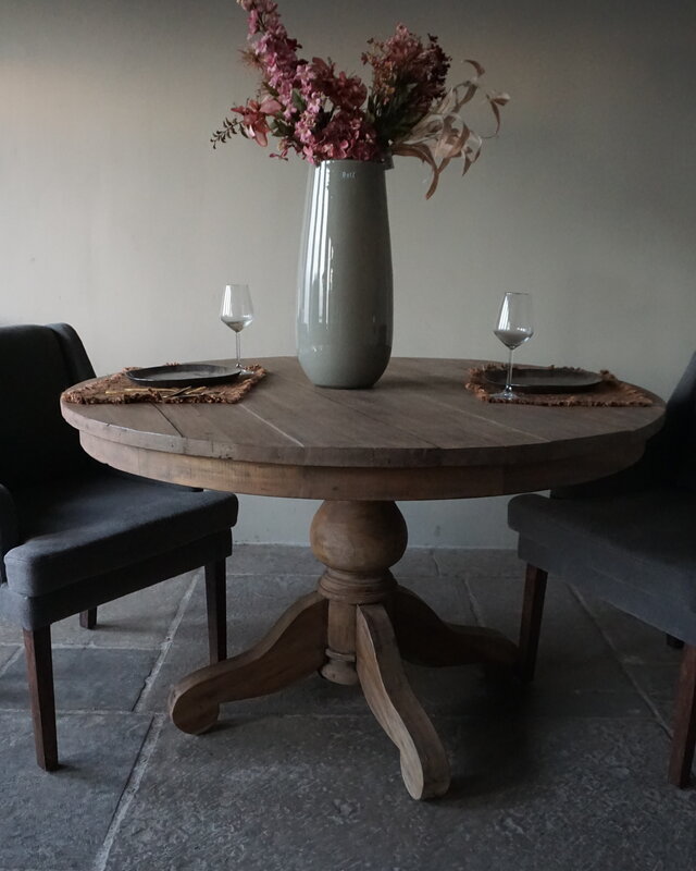 Rene Houtman Ronde Eetkamertafel | Bruin | H79 x D130 cm