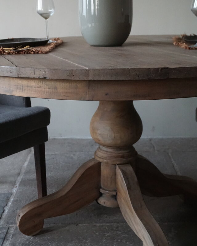 Rene Houtman Ronde Eetkamertafel | Bruin | H79 x D130 cm