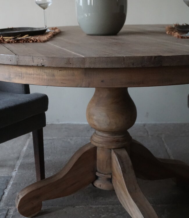 Rene Houtman Ronde Eetkamertafel | Bruin | H79 x D130 cm