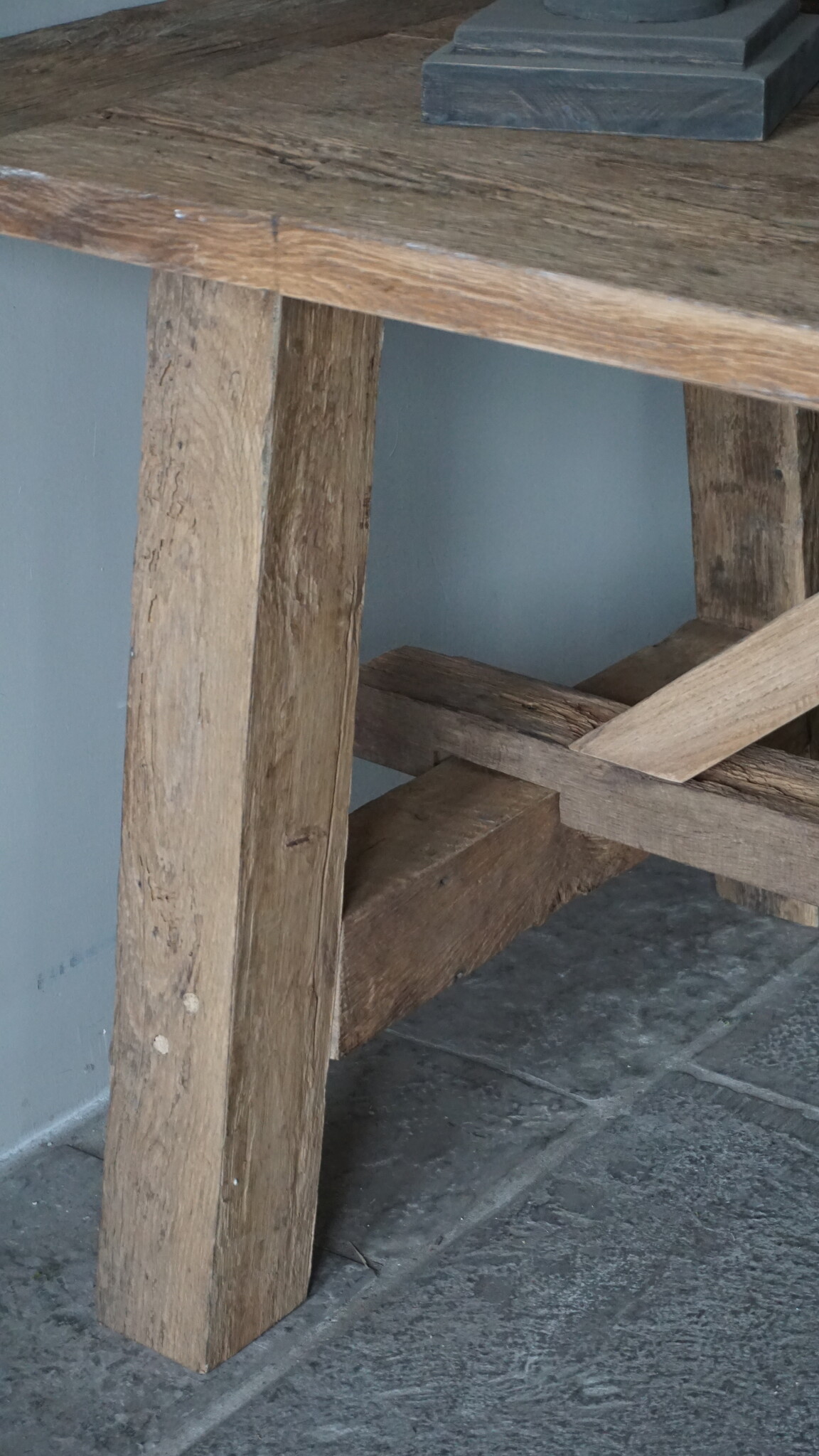 Rene Houtman Kloostertafel Oud Eikenhout | H79xB220xD100