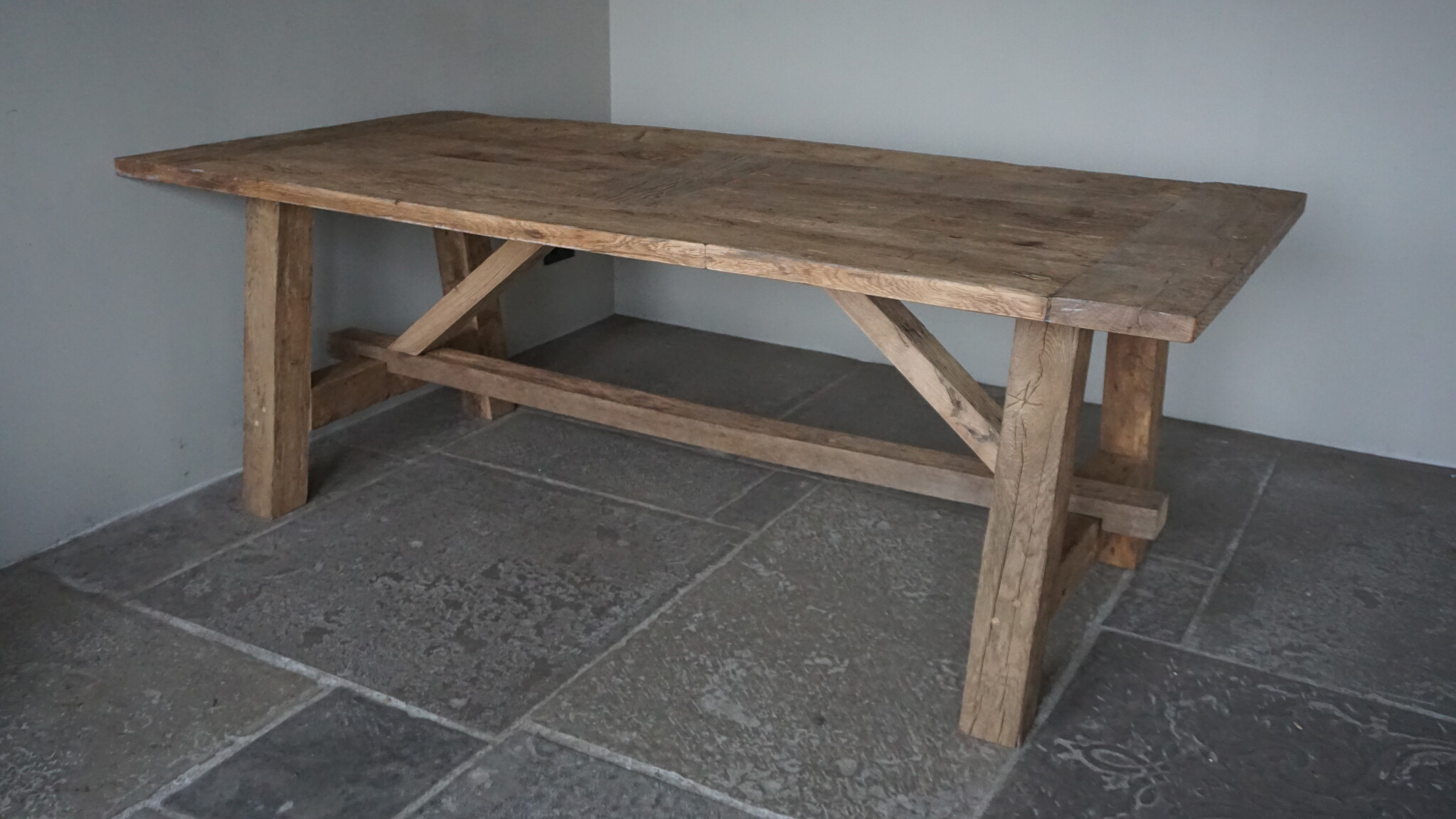 Rene Houtman Kloostertafel Oud Eikenhout | H79xB220xD100