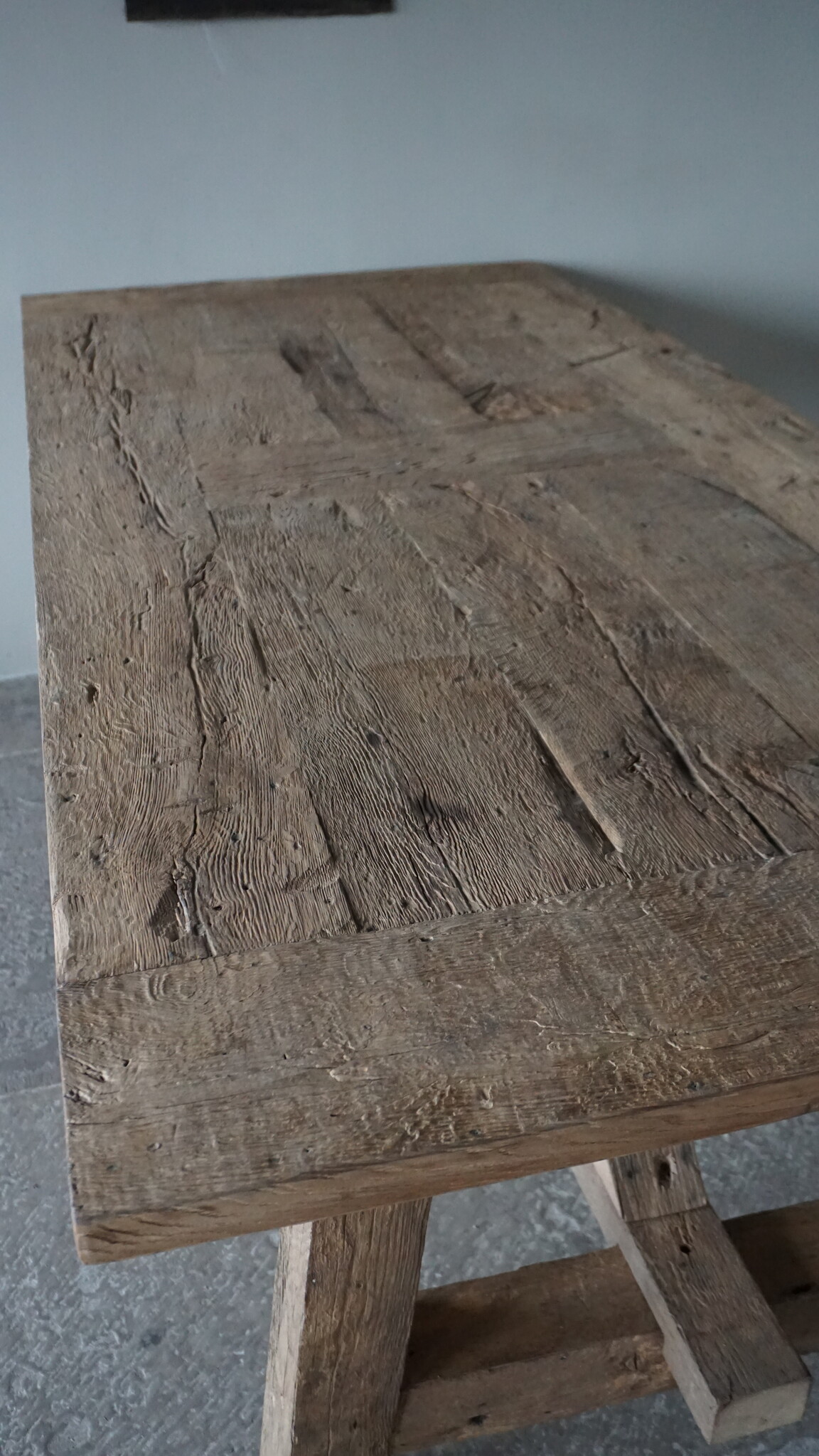 Rene Houtman Kloostertafel Oud Eikenhout | H79xB220xD100