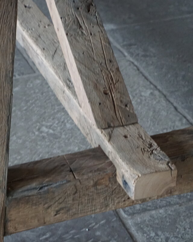 Rene Houtman Oud Eikenhouten Kloostertafel | H79xB250xD100