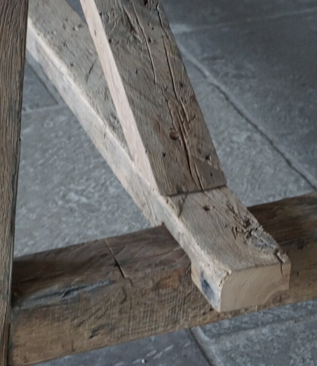 Rene Houtman Oud Eikenhouten Kloostertafel | H79xB250xD100