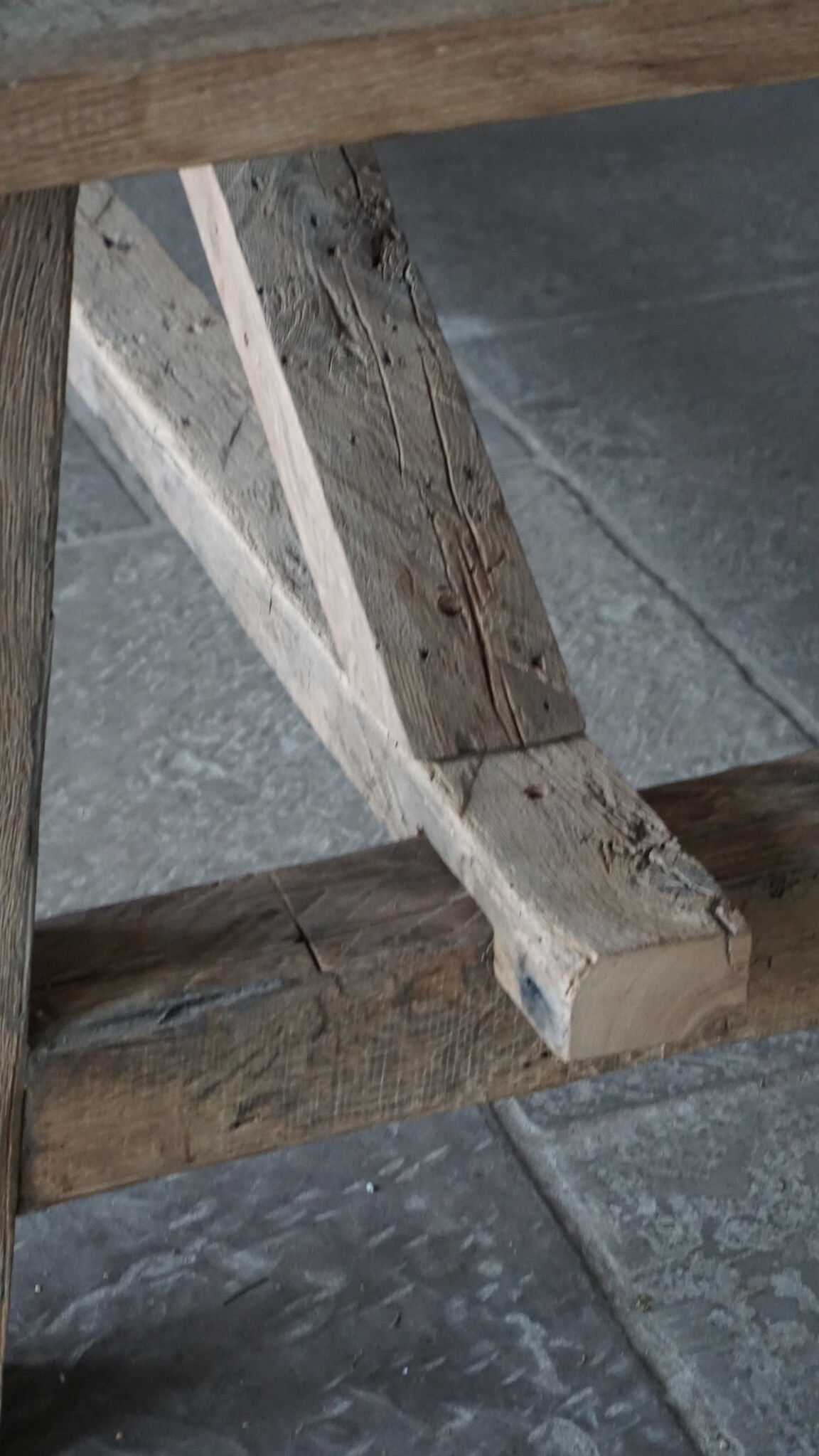 Rene Houtman Oud Eikenhouten Kloostertafel | H79xB250xD100