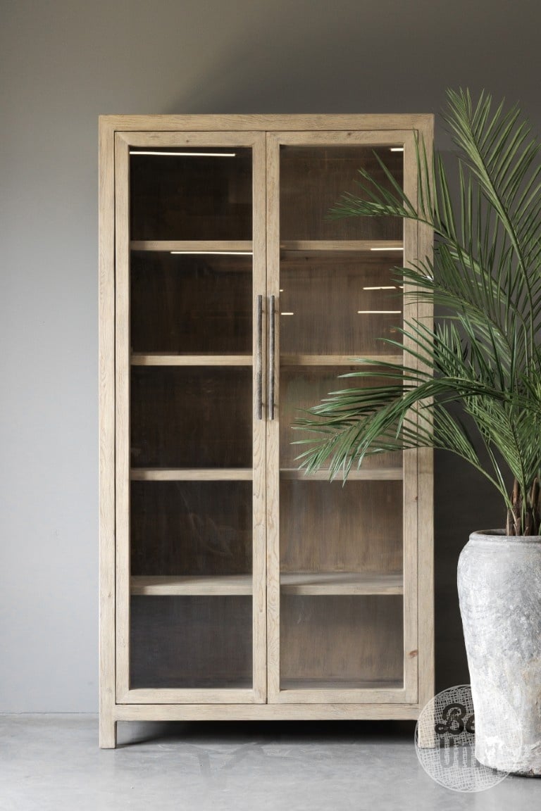 Be-Uniq Vitrinekast | Oud Hout | China | H230 x B122 x D51 cm