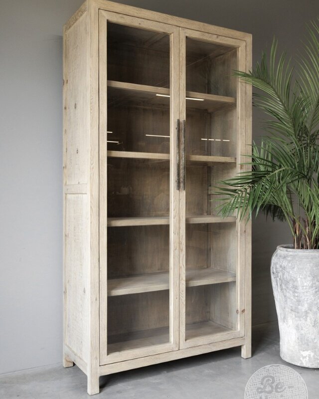 Be-Uniq Vitrinekast | Oud Hout | China | H230 x B122 x D51 cm