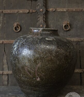 Be-Uniq Oude Zoutpot | Donker | China | H45 x D44 cm
