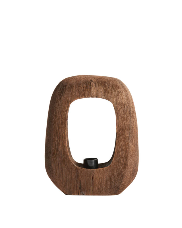 Light&Living Tafellamp Kelafo | Hout | Chocolade Bruin | H30 cm