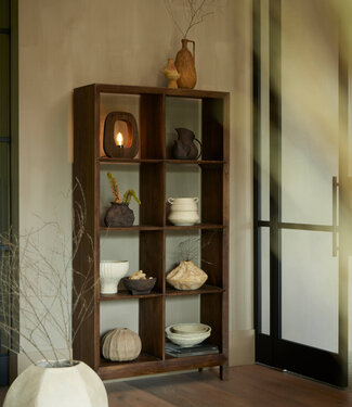 Light&Living Tafellamp Kelafo | Hout | Chocolade Bruin | H30 cm