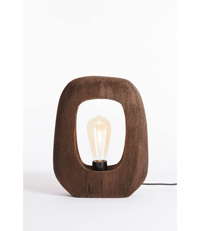Light&Living Tafellamp Kelafo | Hout | Chocolade Bruin | H30 cm