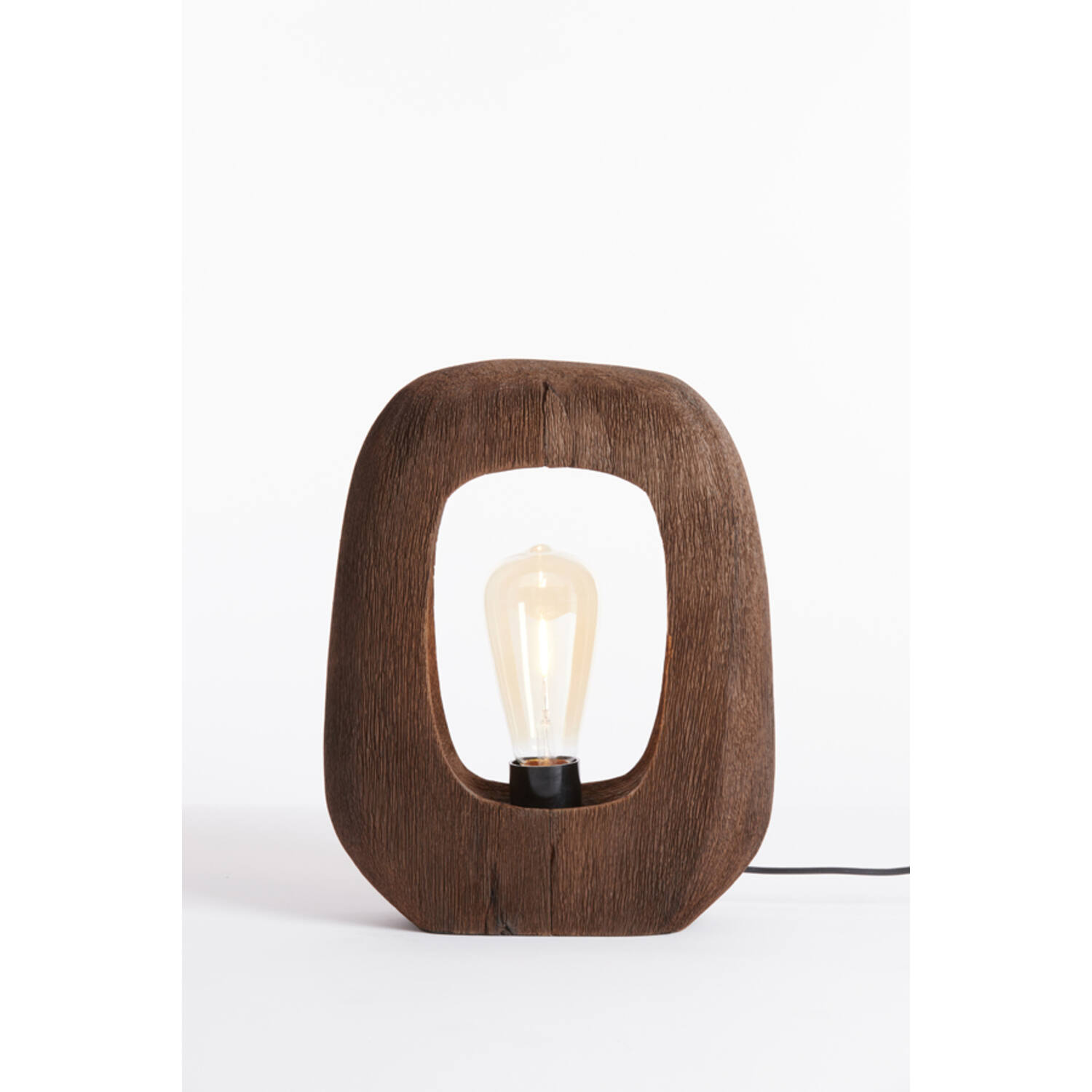 Light&Living Tafellamp Kelafo | Hout | Chocolade Bruin | H30 cm
