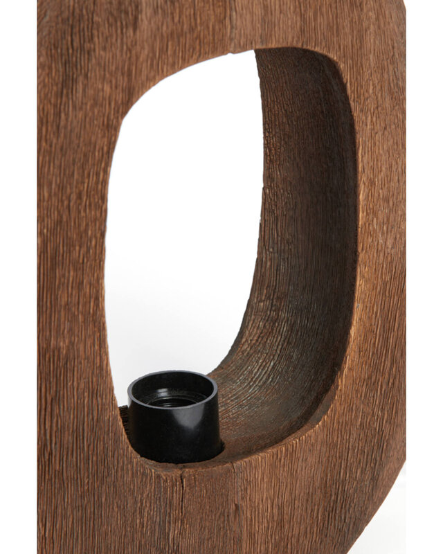 Light&Living Tafellamp Kelafo | Hout | Chocolade Bruin | H30 cm