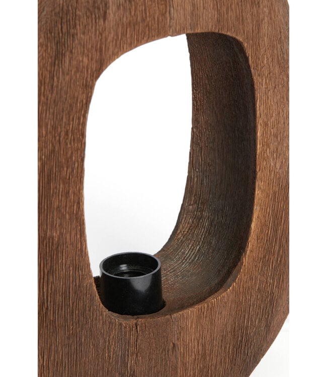 Light&Living Tafellamp Kelafo | Hout | Chocolade Bruin | H30 cm