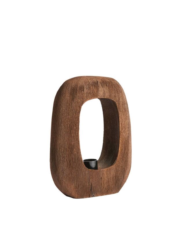 Light&Living Tafellamp Kelafo | Hout | Chocolade Bruin | H30 cm