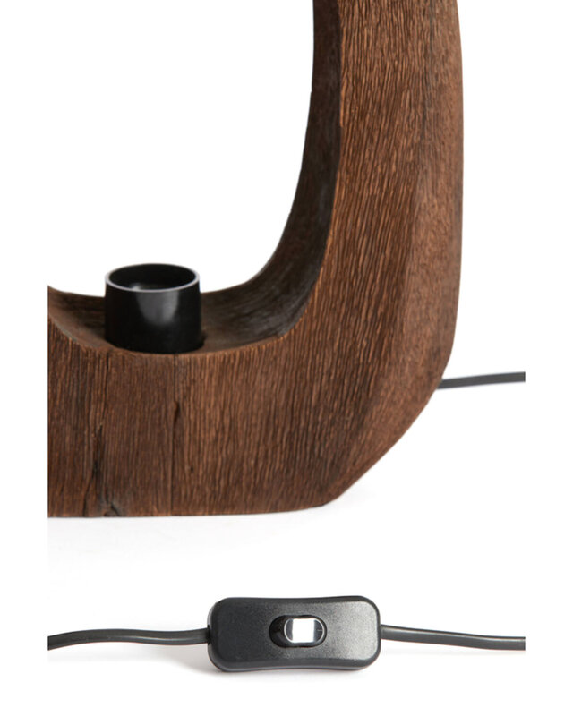 Light&Living Tafellamp Kelafo | Hout | Chocolade Bruin | H30 cm