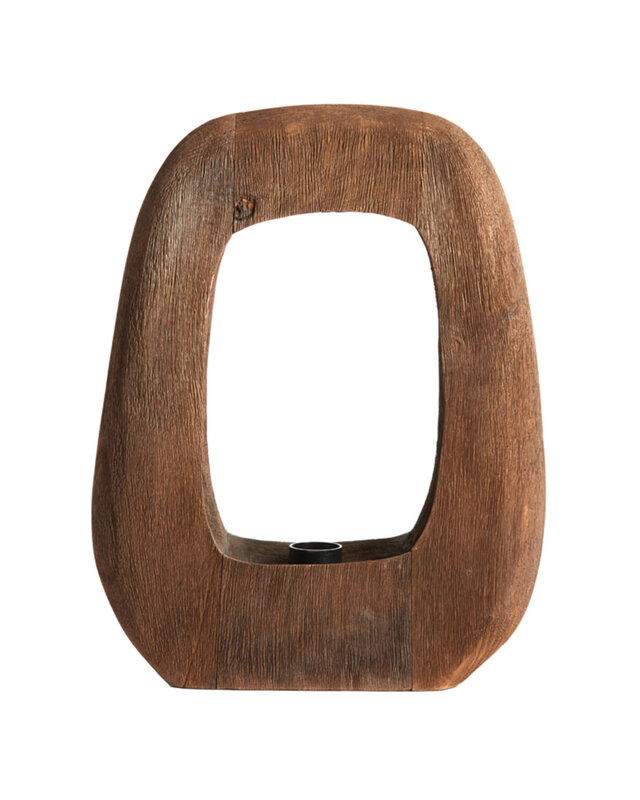 Light&Living Tafellamp Kelafo | Hout | Chocolade Bruin | H40 cm