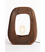 Light&Living Tafellamp Kelafo | Hout | Chocolade Bruin | H40 cm