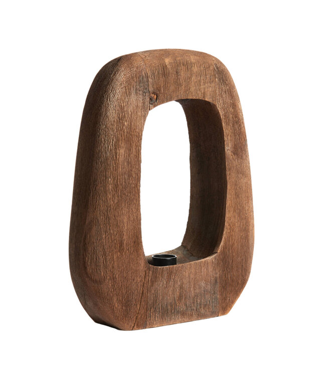 Light&Living Tafellamp Kelafo | Hout | Chocolade Bruin | H40 cm