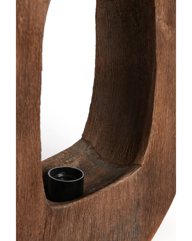 Light&Living Tafellamp Kelafo | Hout | Chocolade Bruin | H40 cm