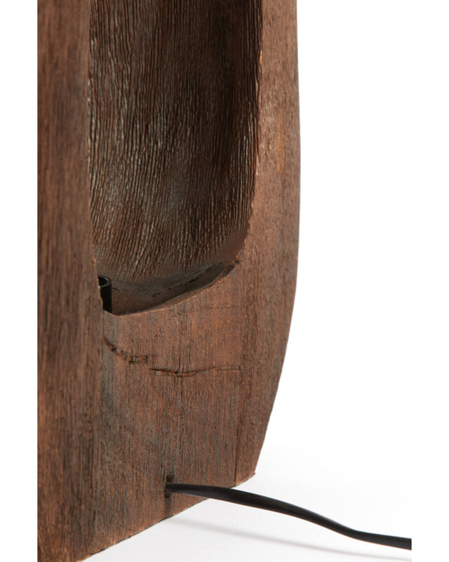 Light&Living Tafellamp Kelafo | Hout | Chocolade Bruin | H40 cm