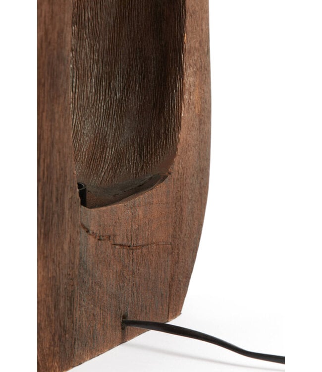 Light&Living Tafellamp Kelafo | Hout | Chocolade Bruin | H40 cm