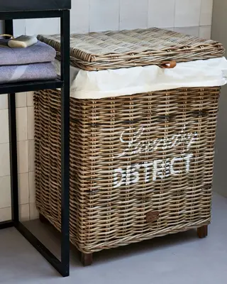 Rivièra Maison Wasmand Laundry District | Rattan | H70xB55xD55 cm