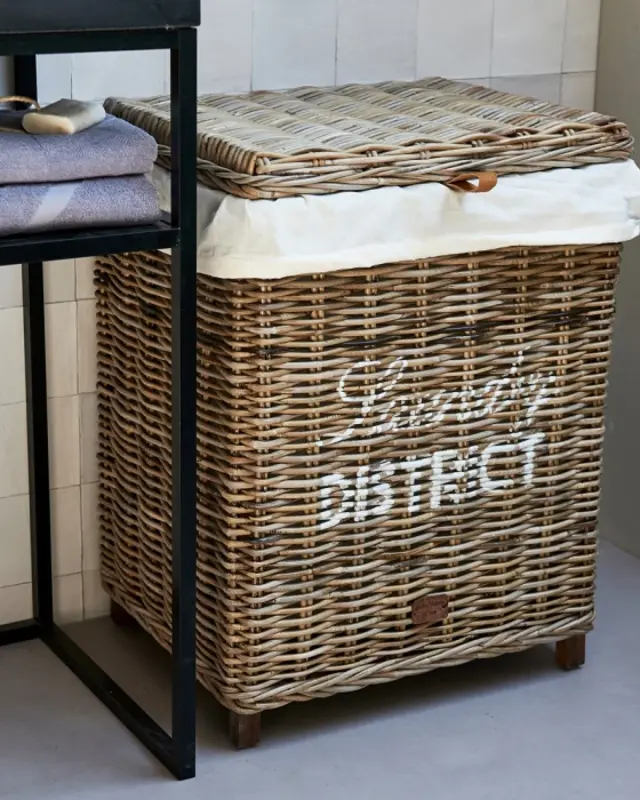 Rivièra Maison Wasmand Laundry District | Rattan | H70xB55xD55 cm